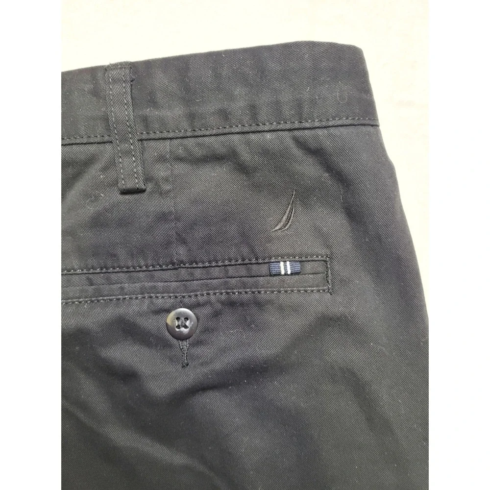 Nautica The Deck Short Mens 42 black Classic Fit Cotton Chino